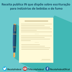 Receita publica IN que dispõe sobre escrituração para indústrias de bebidas e de fumo