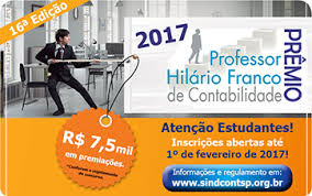 Inscrições para o “Prêmio Professor Hilário Franco” encerram-se no dia 1º de fevereiro