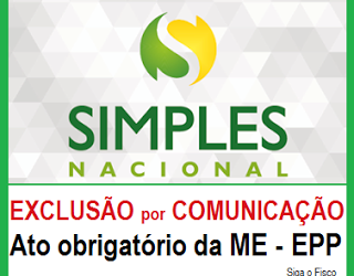 Simples Nacional – Comunicado de exclusão fora do prazo