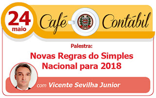 SP – Café Contábil: Vicente Sevilha tratará das novas regras do Simples Nacional para 2018