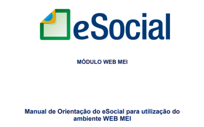 eSocial: Manual do Usuário WEB MEI – Versão de 21/08/2018