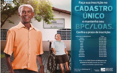 Idosos e deficientes beneficiários do BPC precisam se registrar no Cadastro Único