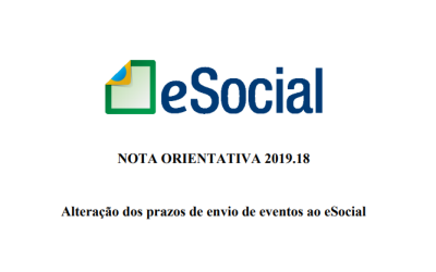 Alteração dos prazos de envio de eventos ao eSocial