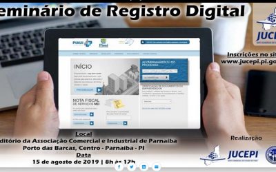 Jucepi abre inscrições para seminário de registro digital em Parnaíba