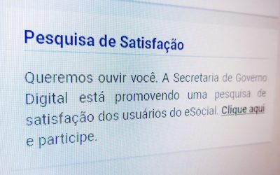 Secretaria de Governo Digital lança pesquisa de satisfação do eSocial