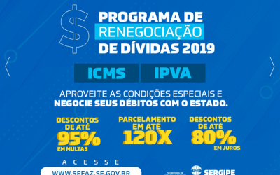 Governo do Sergipe oferta condições especiais para negociação de dívidas