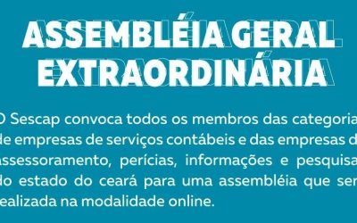 Sescap-CE convoca para Assembleia Geral Extraordinária