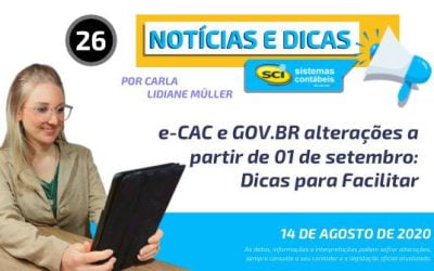 e-CAC e GOV.BR alterações a partir de 01 de setembro: Dicas para Facilitar