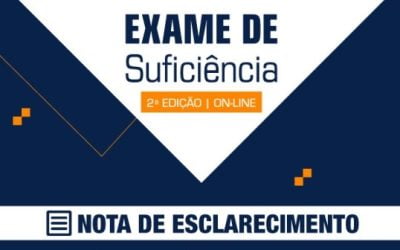 Nota de Esclarecimento: Exame de Suficiência 2020.2