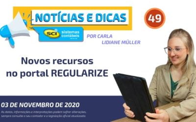 Novos recursos no portal REGULARIZE