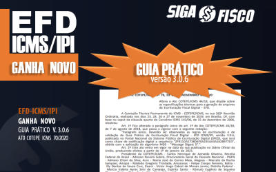 EFD-ICMS/IPI ganha Guia Prático versão 3.06 com a publicação do Ato COTEPE/ICMS nº 70/2020