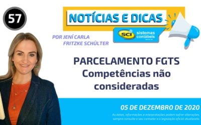 PARCELAMENTO FGTS – Competências não consideradas