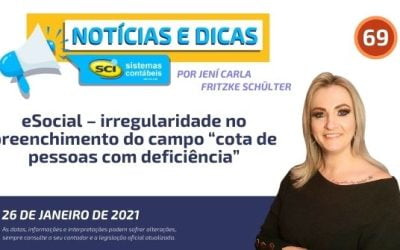 eSocial – Irregularidade no preenchimento do campo “cota de pessoas com deficiência”