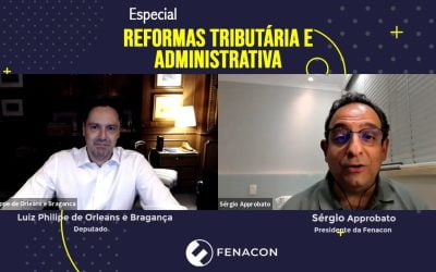 Impostos – Deputado federal Philippe Orleans conversa com o presidente Sérgio Approbato