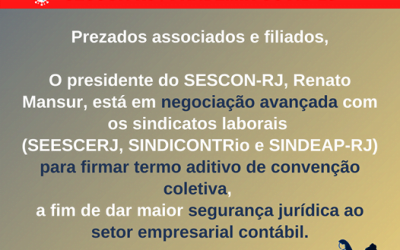 Sescon-RJ: Aditivo de Convenção Coletiva