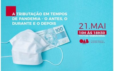 OAB discutirá a tributação no período da pandemia