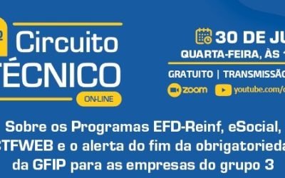 Participe do 11º Circuito Técnico do CFC e fique por dentro dos programas EFD-Reinf, e-Social e DCTFWEB