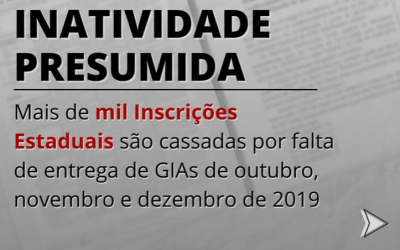 SP: Inatividade presumida resulta em mais de mil contribuintes com inscrição estadual cassada
