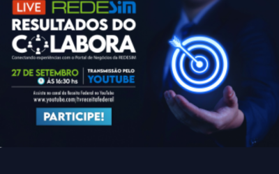 Receita Federal realizará live para divulgar os resultados do Evento Colabora sobre a simplificação do registro e legalização de empresas e negócios