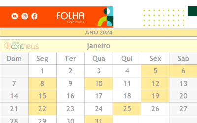 DP: Agenda de prazos e obrigações do mês de JANEIRO/2024