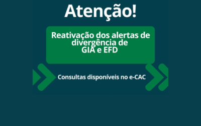 Os alertas de divergência EFD x GIA voltaram a ser gerados normalmente