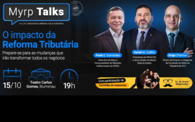 Presidente e diretor da FENACON participam, nesta terça (15), do Myrp Talks Edição SESCON BLUMENAU VALE EUROPEU