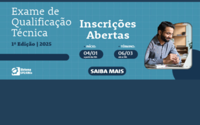 Inscrições para a 1/2025 edição do Exame de Qualificação Técnica abrem nesta terça-feira (4)
