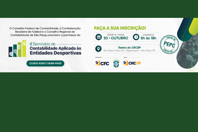 São Paulo recebe o 3º Seminário de Contabilidade Aplicada às Entidades  Esportivas na próxima semana