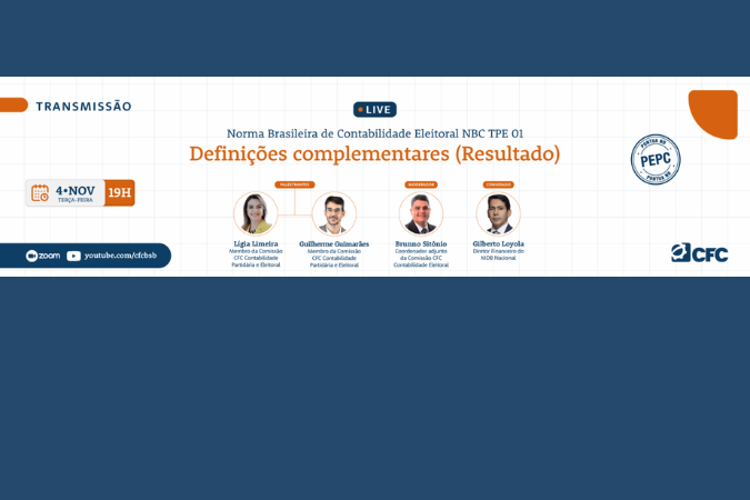 Norma que trata de Contabilidade Eleitoral e Partidária é tema de live do CFC